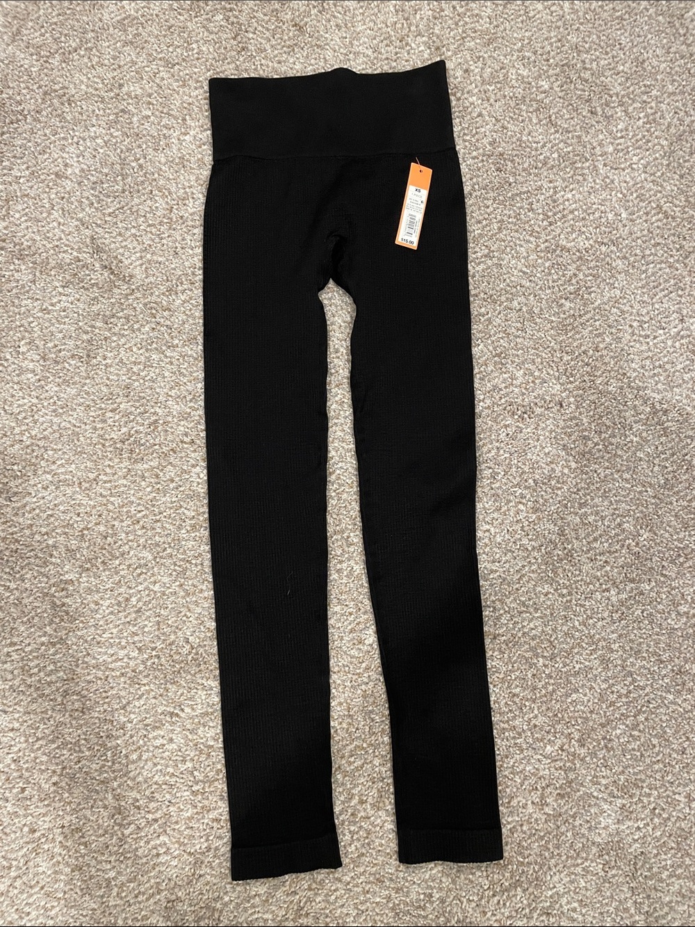 Target Black Ribbed High-Waist Kids Leggings